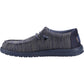HEYDUDE Wally Stretch Mesh Polyester Men's Navy Blazer Moccasins Shoes
