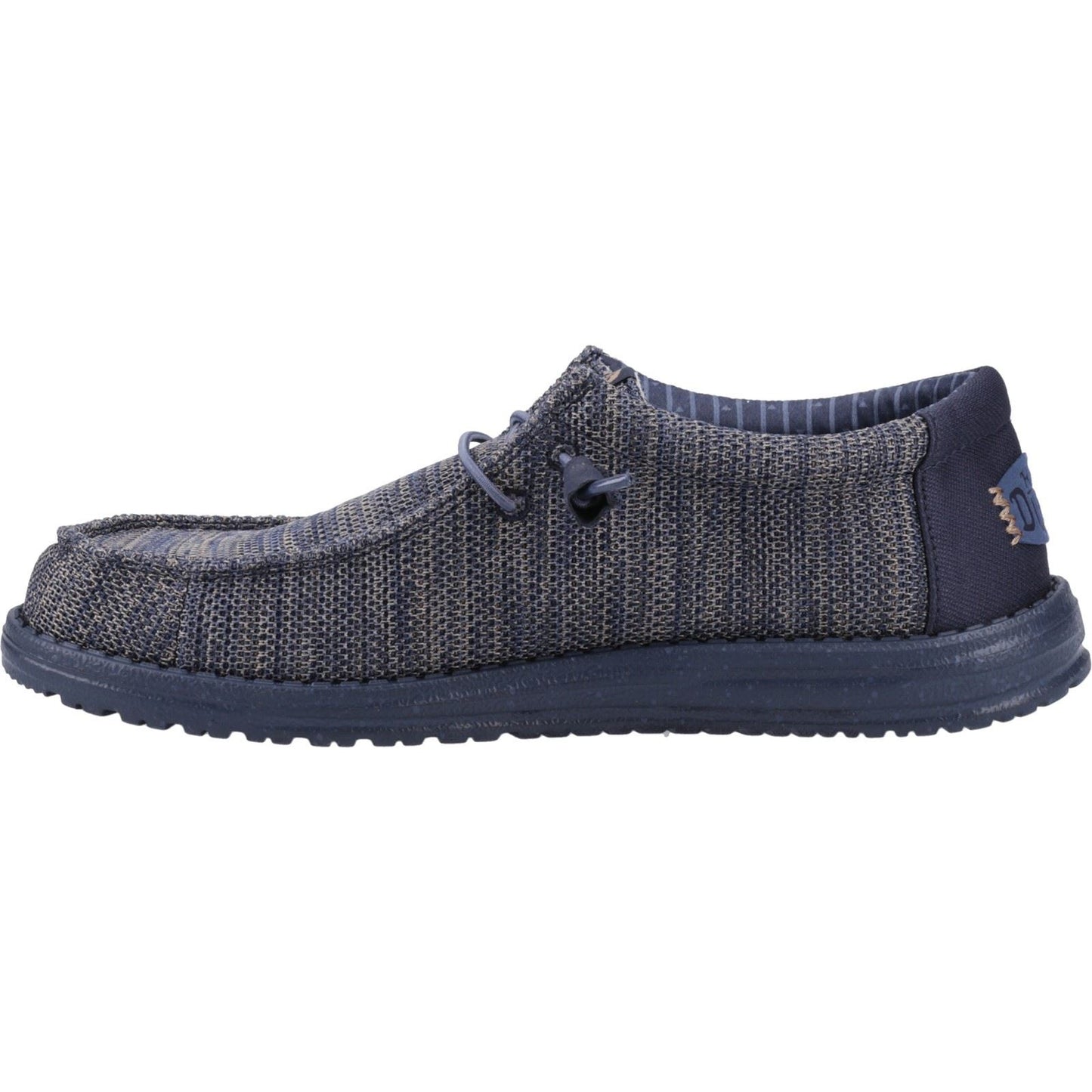 HEYDUDE Wally Stretch Mesh Polyester Men's Navy Blazer Moccasins Shoes