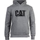 Caterpillar Men's Trademark Hooded Sweatshirt in Heather Grey