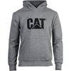 Caterpillar Men's Trademark Hooded Sweatshirt in Heather Grey