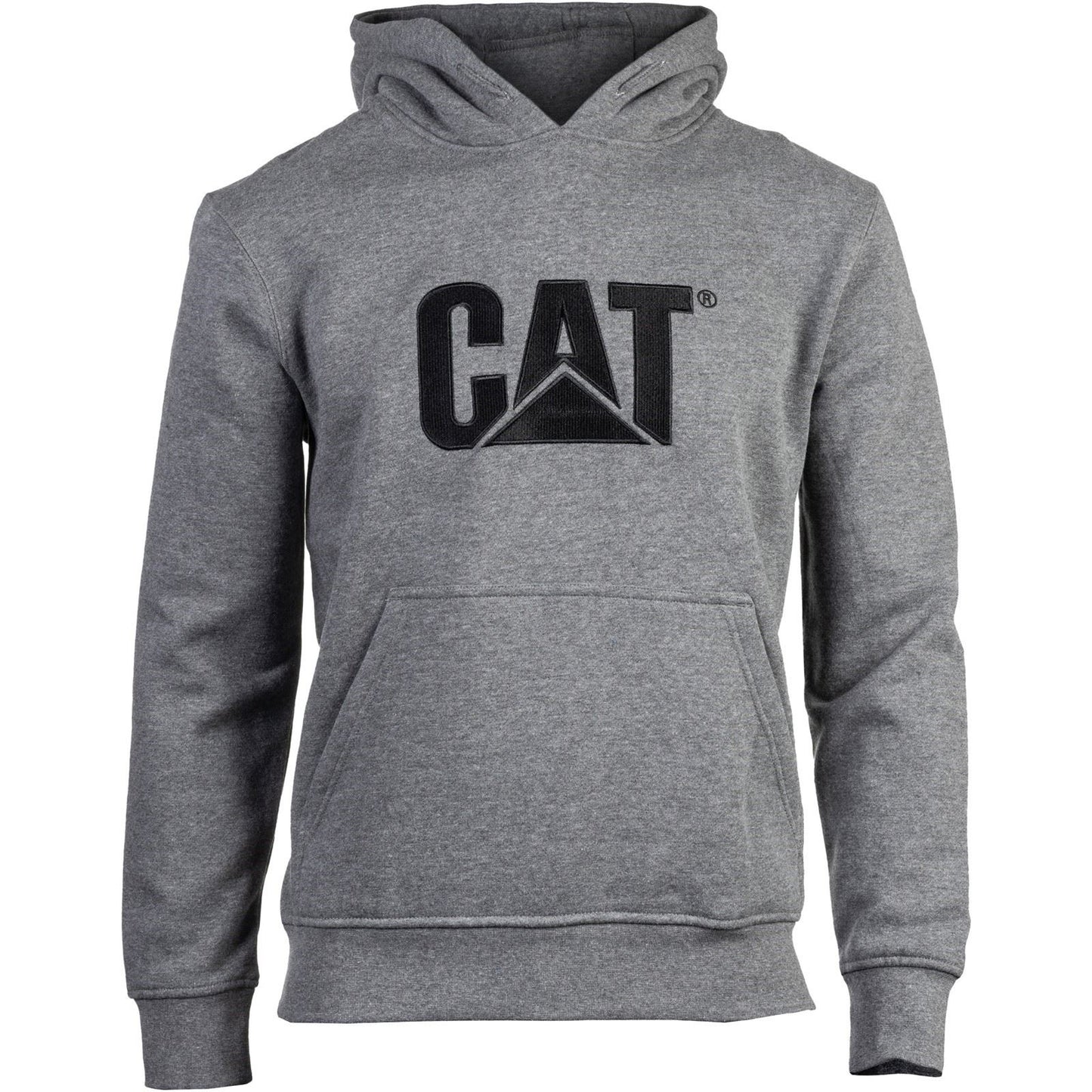 Caterpillar Men's Trademark Hooded Sweatshirt in Heather Grey