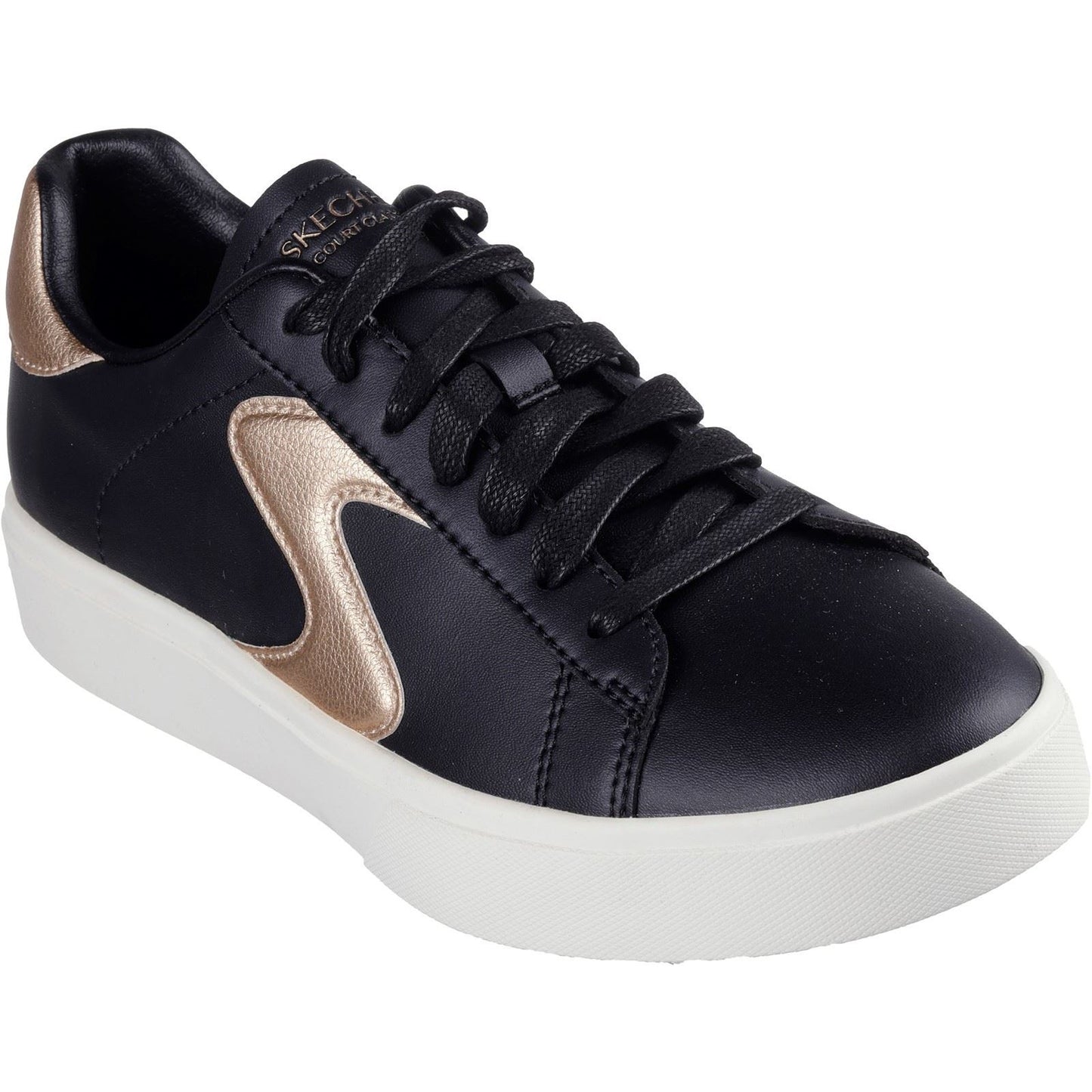 Skechers Women's Eden LX - Beaming Glory Trainer in Black/Rose Gold
