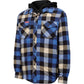 Hard Yakka Men's Quilted Flannel Shacket in Blue