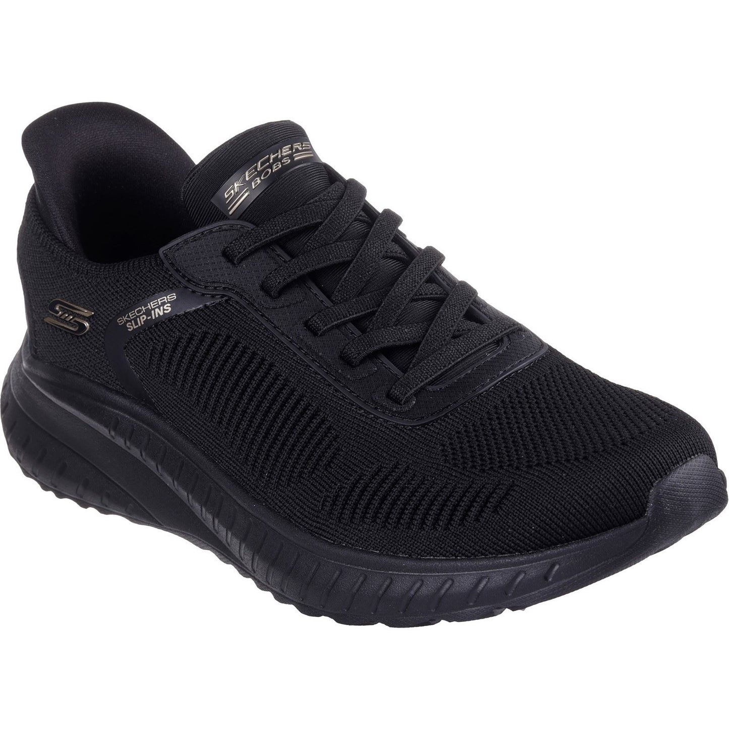 Skechers Women's BOBS Sport Squad Chaos Shoe in Black