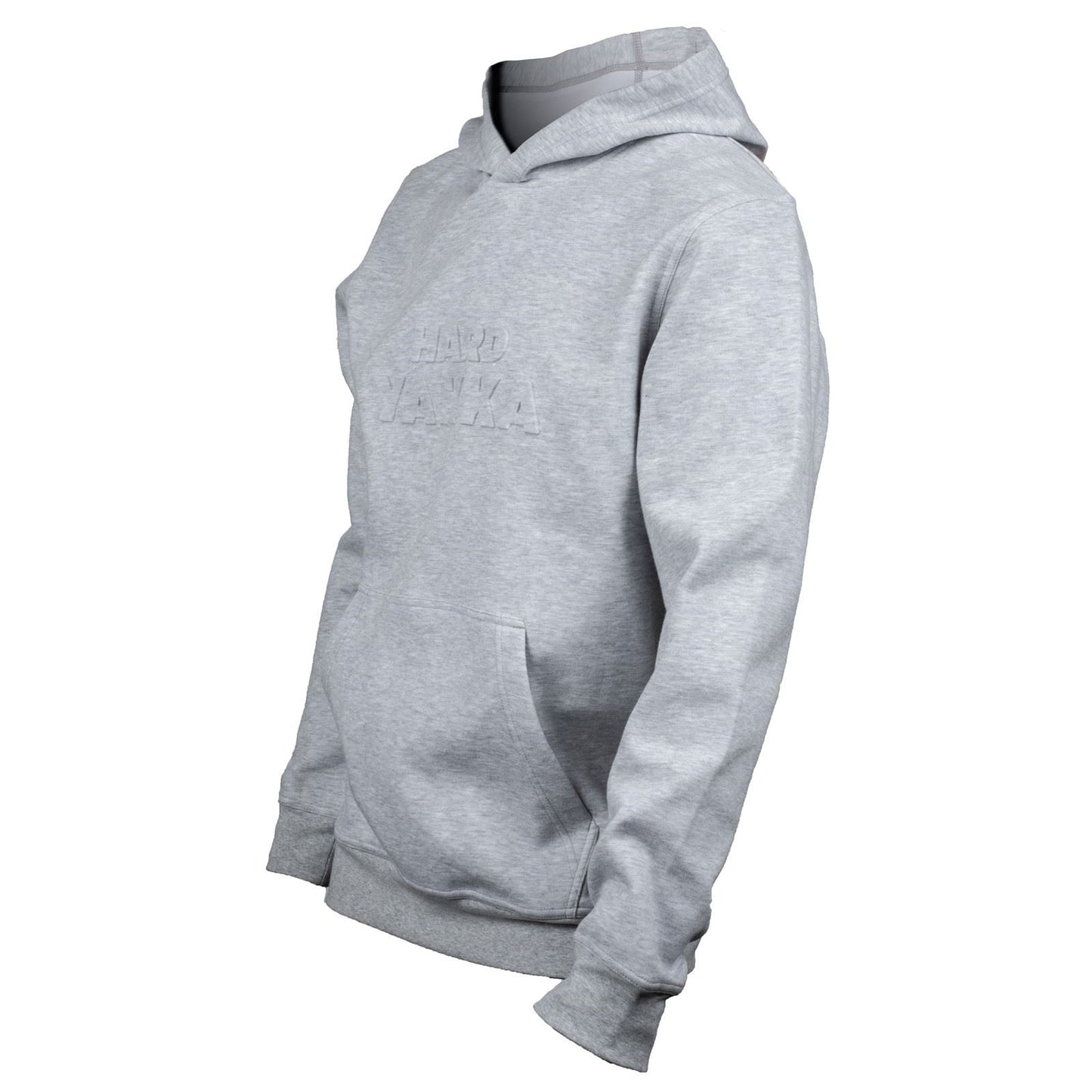 Hard Yakka Men's Embossed Pullover Hoodie in Light Grey Marle