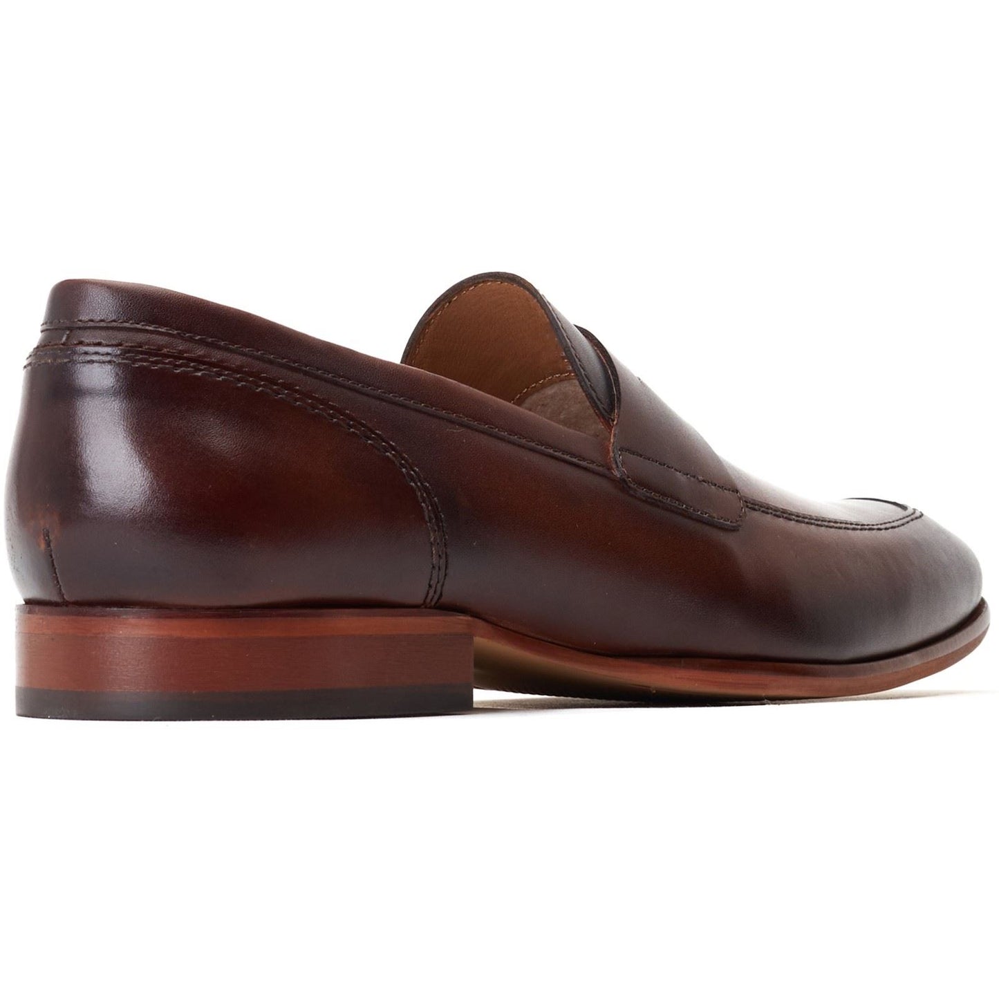 Base London Men's Bruno Penny Loafer in Burnt Brown