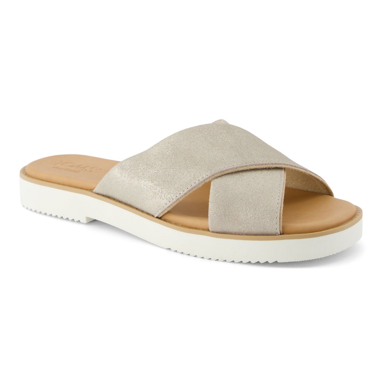 TOMS Women's Mae Crossover Sandal in Champagne