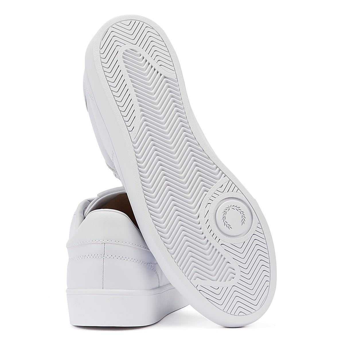 Fred Perry Spencer Leather Mens White/Silver Trainers