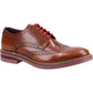 Base London Men's Woburn Hi-Shine Brogue Shoe in Tan