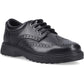 Hush Puppies Romeo Snr2 Leather Boy's Black Brogues