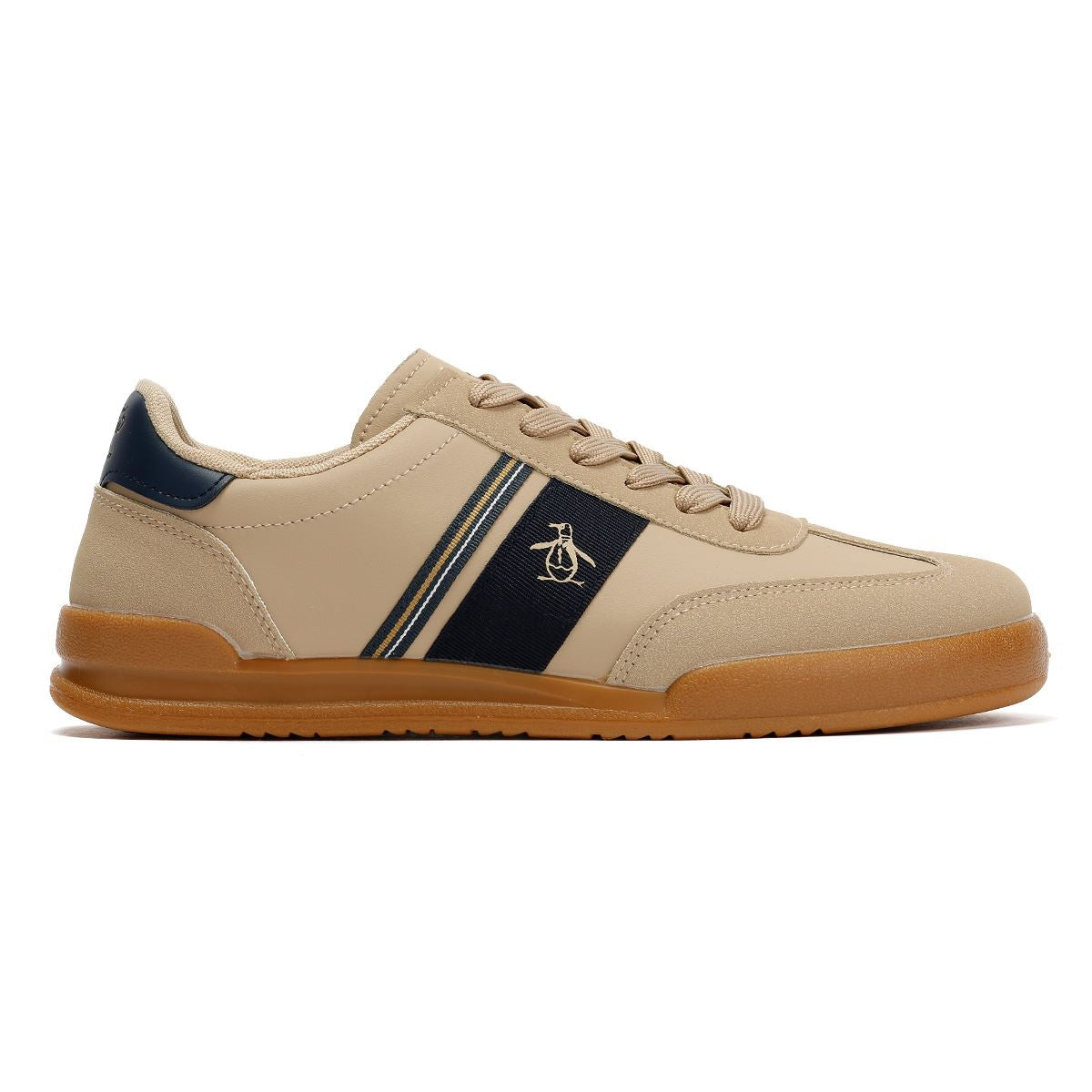 Penguin Gaz Men's Beige/Navy Trainers