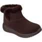 Skechers On-The-Go Stellar Cozy Step Leather Women's Brown Winter Ankle Boots
