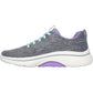 Skechers Women's GO WALK Arch Fit 2.0 Vivid Sunset Shoes in Grey/Lavender