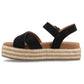 Hush Puppies Rosa Rafia Sandal Leather Women's Black Sandals