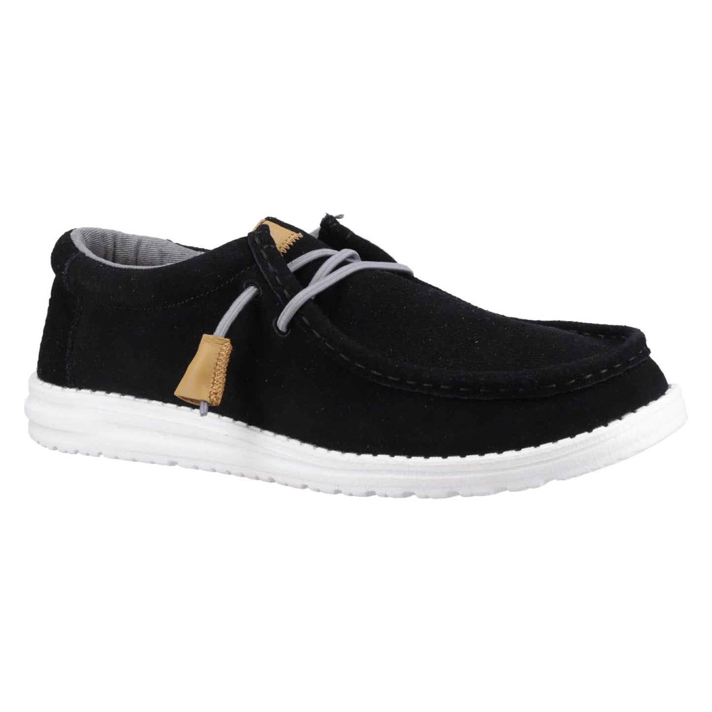 HEYDUDE Unisex Wally Craft Suede Shoe in Black