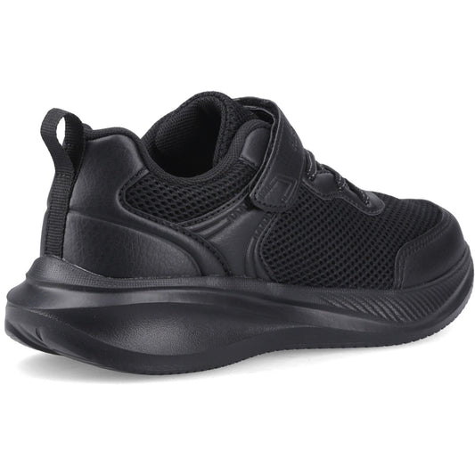 Hush Puppies Marty Trainer Jnr Textile Boy's Black Trainers
