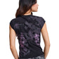 Ed Hardy Tattoo City Cap Sleeve Top Women's Black T-Shirts