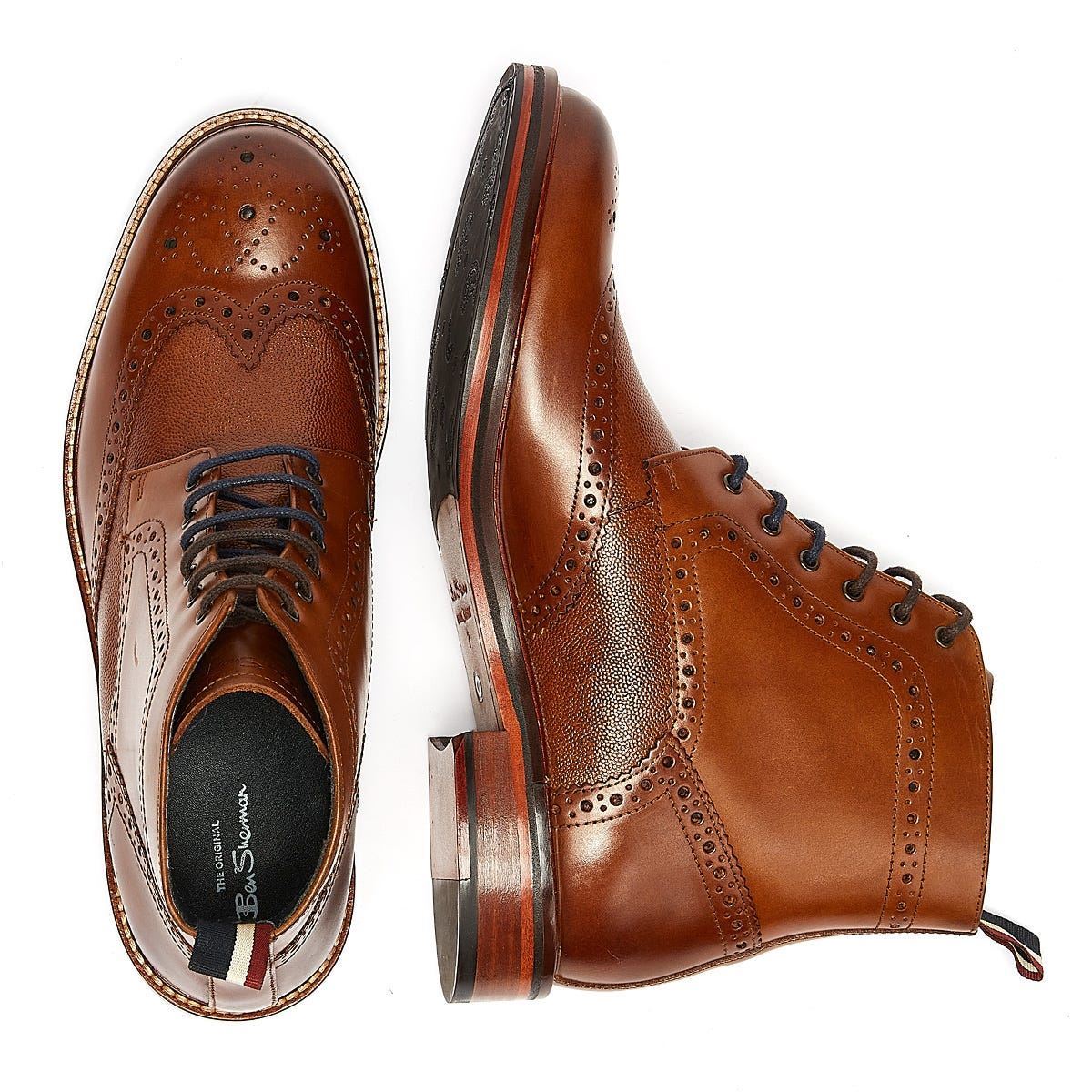 Ben Sherman - BS12602 MENS ALFRED BROGUE BOOT TAN