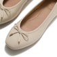 Fitflop Delicato Bow Leather Women's Hazy Taupe Flats
