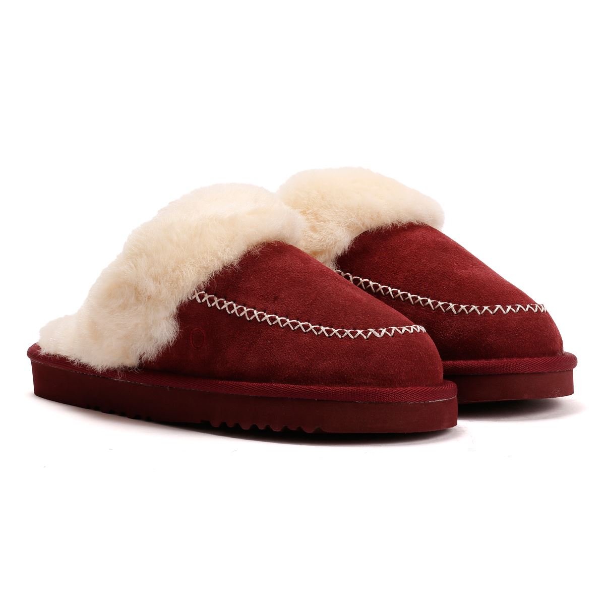 Osprey London The Celeste Suede Women's Merlot Slippers