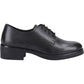 Hush Puppies Anastasia Leather Youth Black Lace-Up Shoes