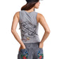 Ed Hardy In Memory of When I Cared Fitted Women's Grey Vest Top