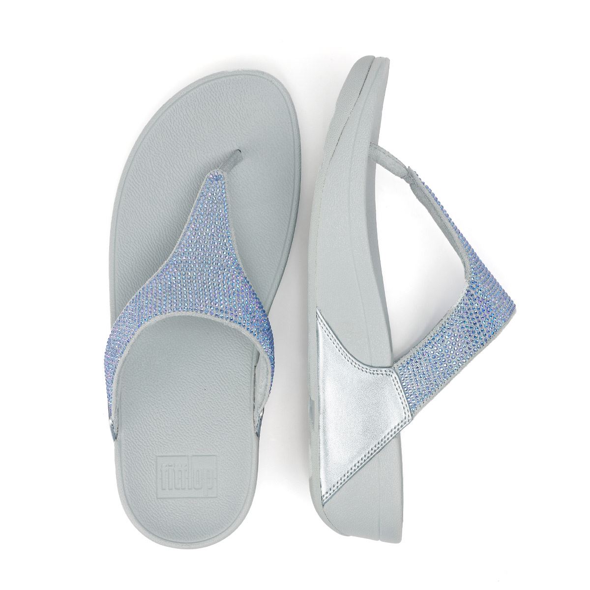 FitFlop Lulu Crystal Women's Quiet Blue Sandals