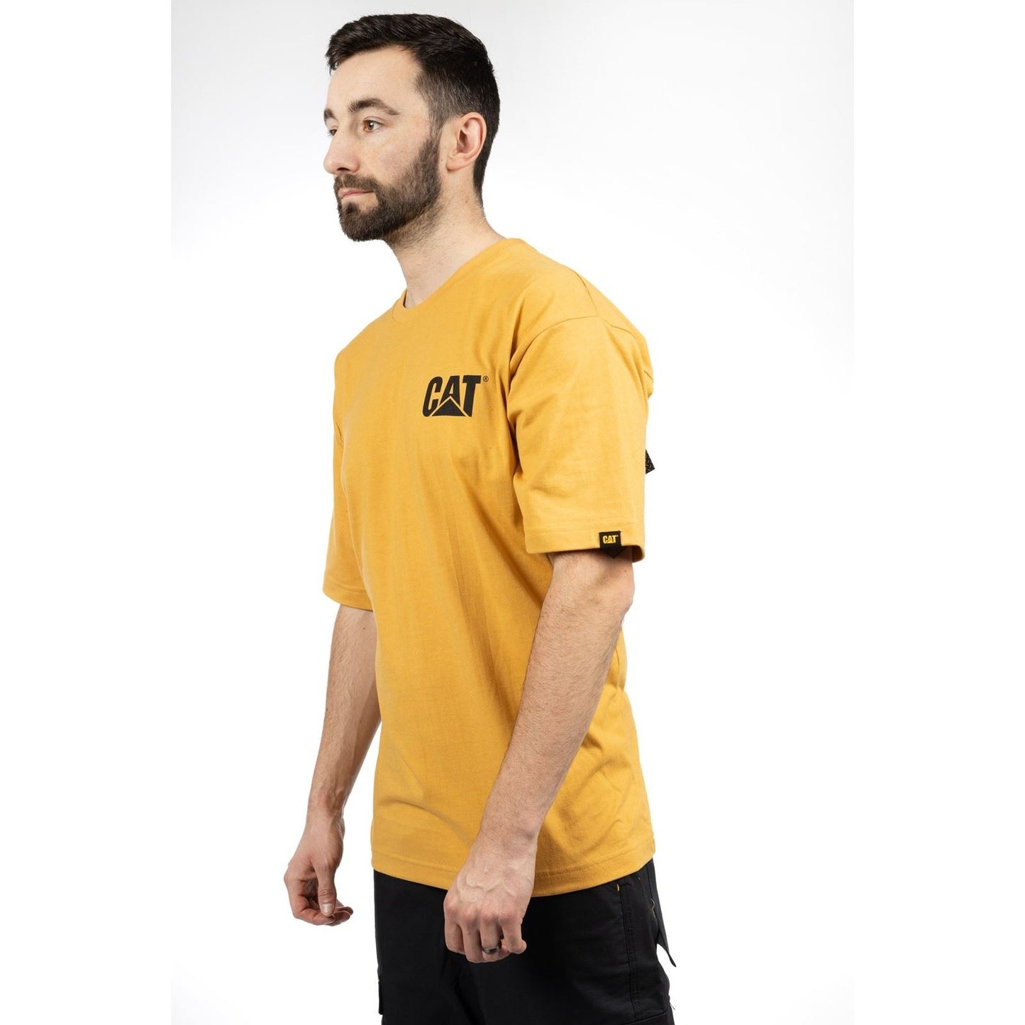 Caterpillar Men's Trademark Tee in Mustard