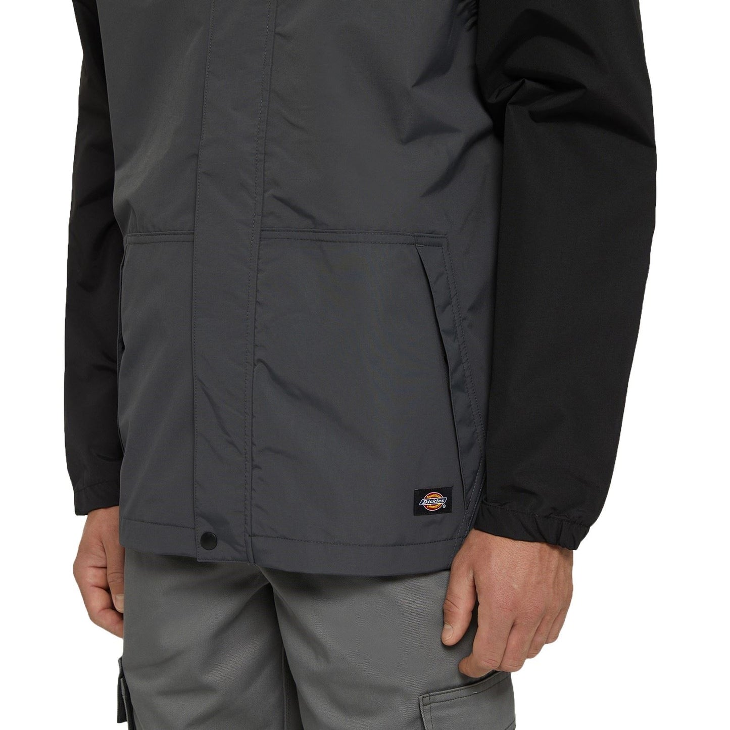 Dickies Men's Waterproof Rain Jacket in Charcoal