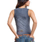 Ed Hardy In Memory of When I Cared Fitted Women's Black Vest Top