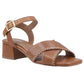 Hush Puppies Lyla Heeled Leather Women's Tan Sandals