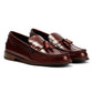 Ben Sherman Sid Brush Off Leather Men's Burgundy Tassel Loafers
