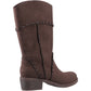 Rocket Dog Rowdy Faux Leather Women's Dark Brown Heeled Mid Calf Boots