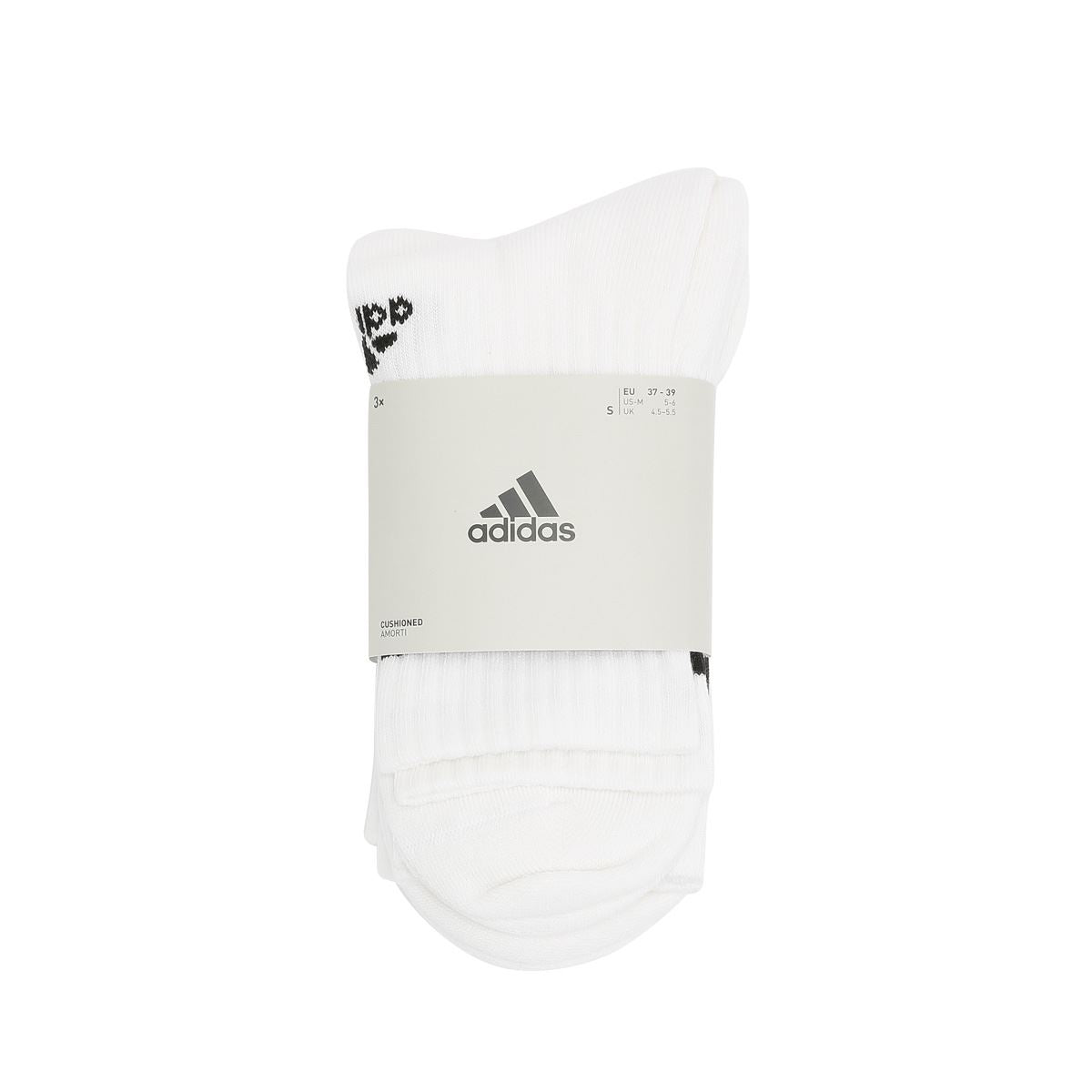 Adidas 3-Stripes 3 Pack White/Black Crew Socks