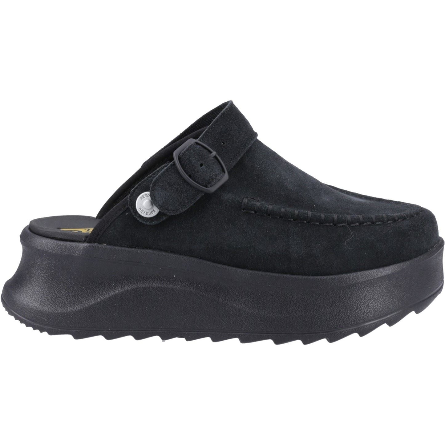 HEYDUDE Delray Suede Women's Black Clogs