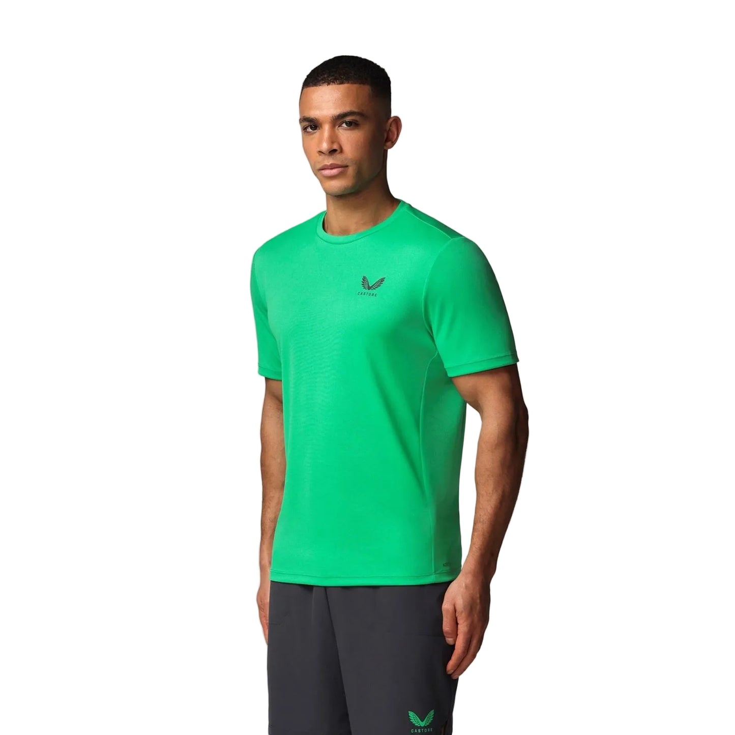 Castore Short Sleeve Polyester Men's Green Activewear T-Shirts