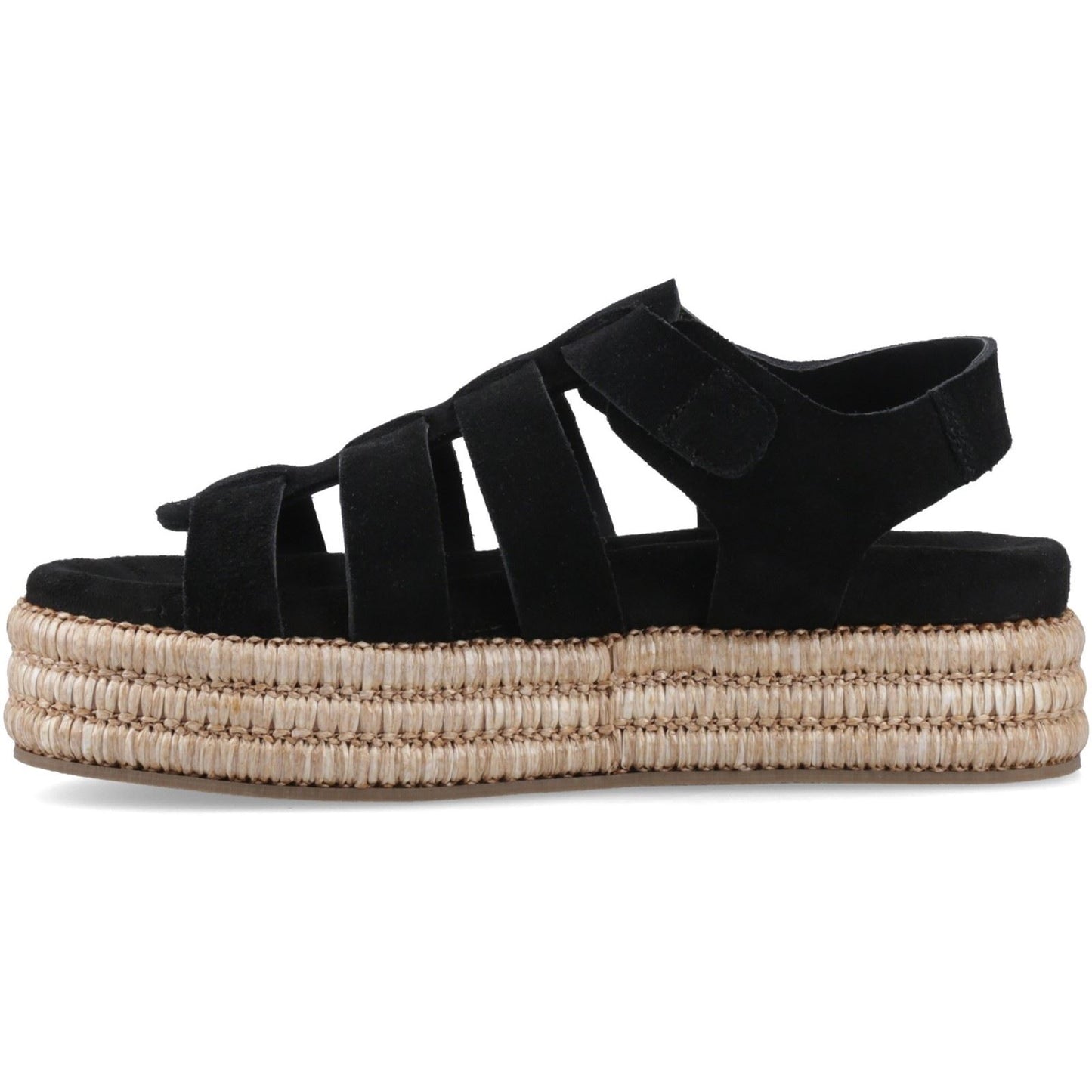 Hush Puppies Rosetta Gladiator Leather Women's Black/Tan Sandals