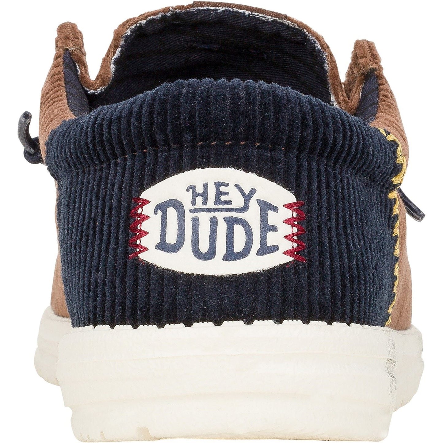 HEYDUDE Men's Wally Funk Corduroy Shoes in Espresso/Blue Jean