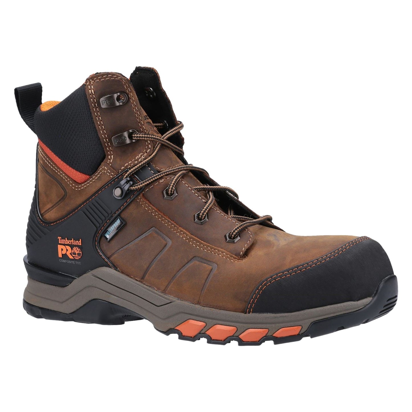 Timberland Pro Men's Hypercharge Composite Safety Toe Work Boot in Brown/Orange