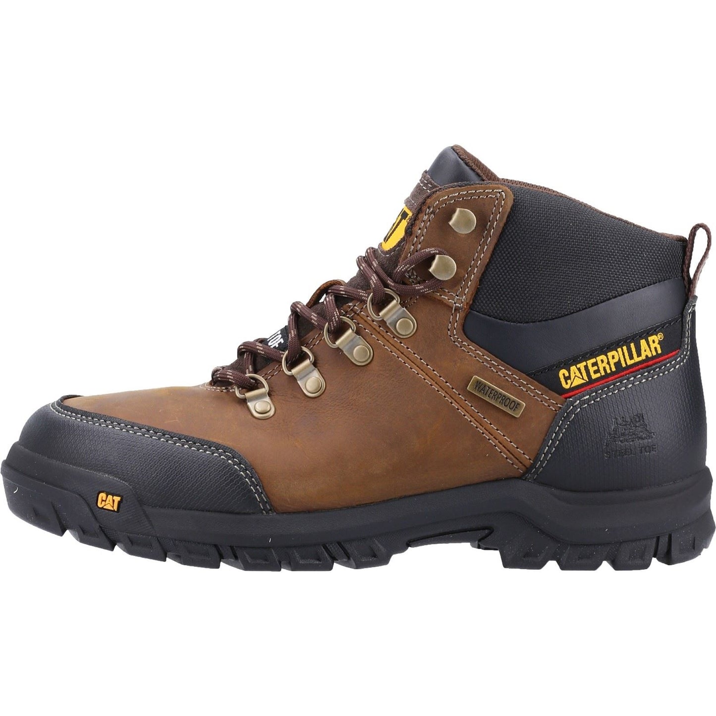 Caterpillar Men's Framework Safety Boot ST S3 WR HRO SRA in Seal Brown
