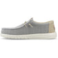 HEYDUDE Wally Braided Polyester Men's Flannel Grey/Olive Grey Moccasins Shoes
