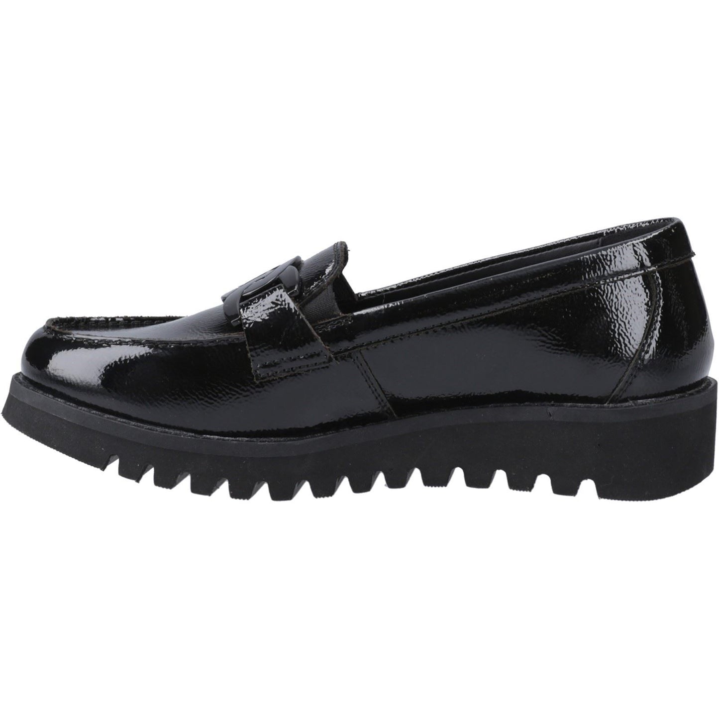 Hush Puppies Francis Loafer Patent Leather Youth Black Loafers