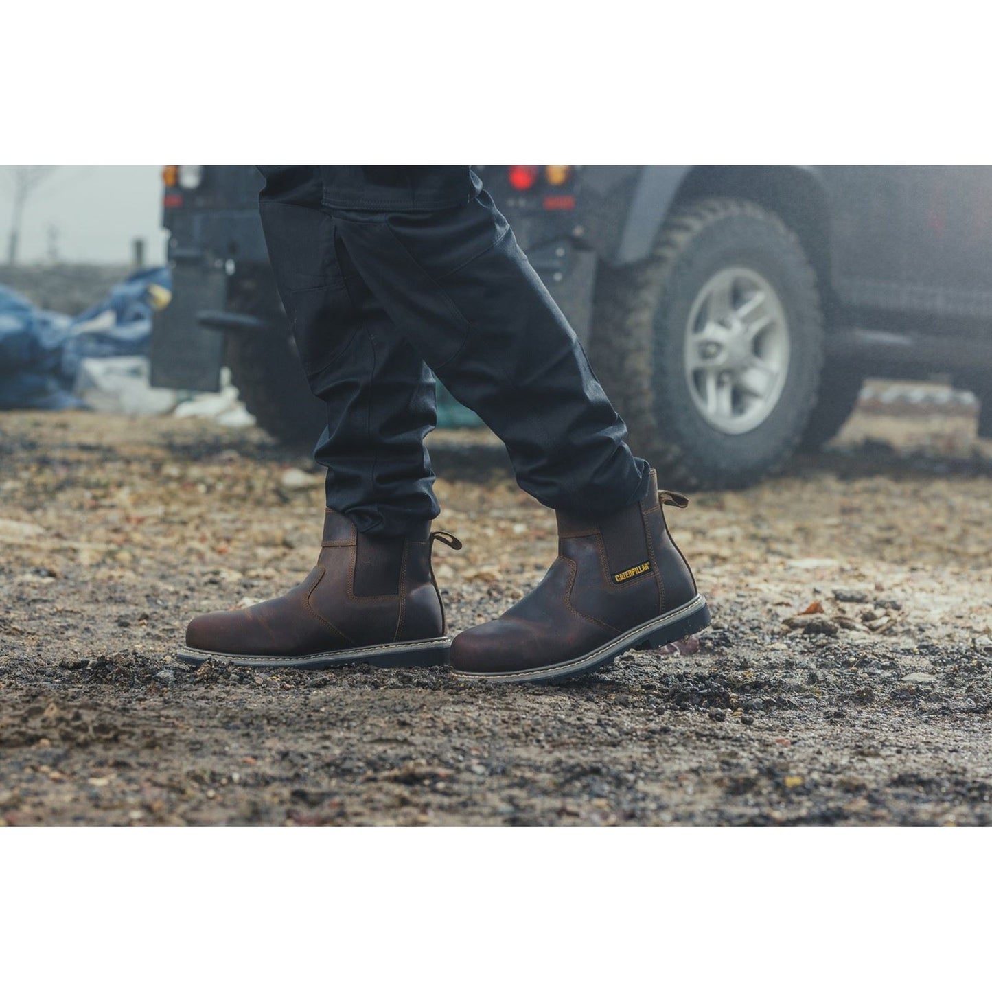 Caterpillar Men's Powerplant Dealer Safety Boot in Brown