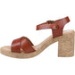 Hush Puppies Georgia Cork Leather Women's Tan Sandals