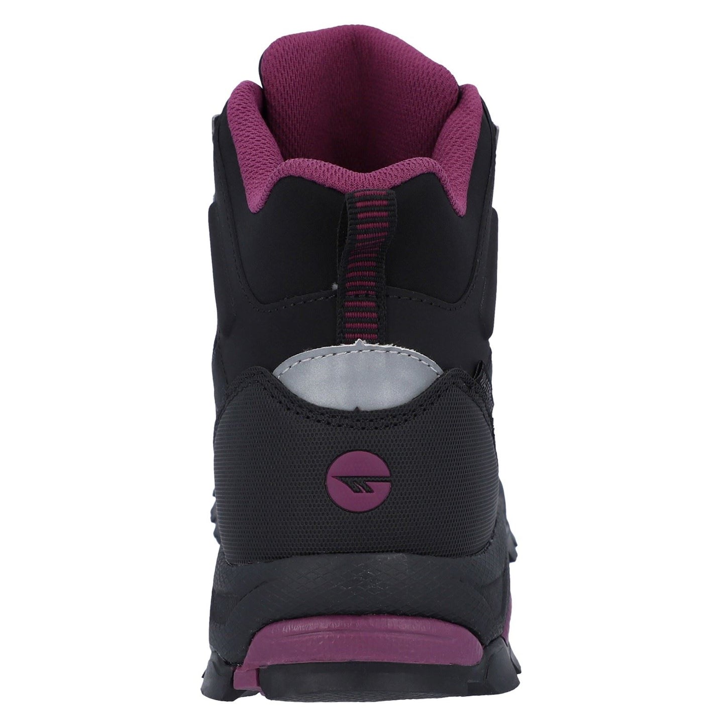 Hi-Tec Jackdaw Mid WP Polyester Women's Black/Burgundy Hiking Boots