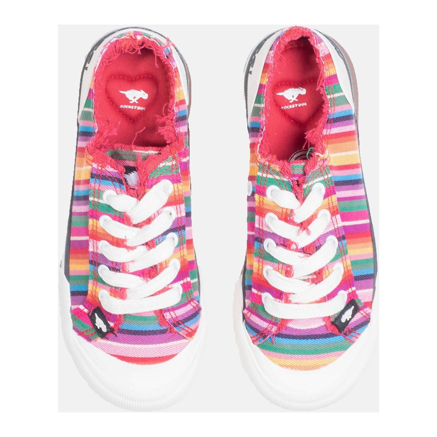Rocket Dog Women's Jazzin Eden Stripe Beach Shoe in Red Multi