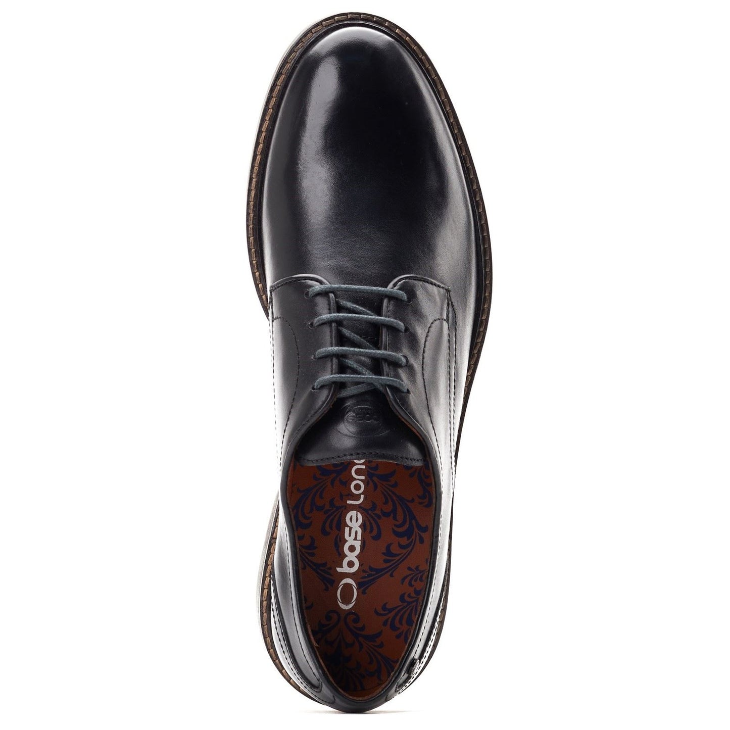 Base London Men's Mawley Chunky Derby Shoe in Black
