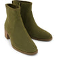 TOMS Delilah Heeled Suede Women's Khaki Heeled Ankle Boots