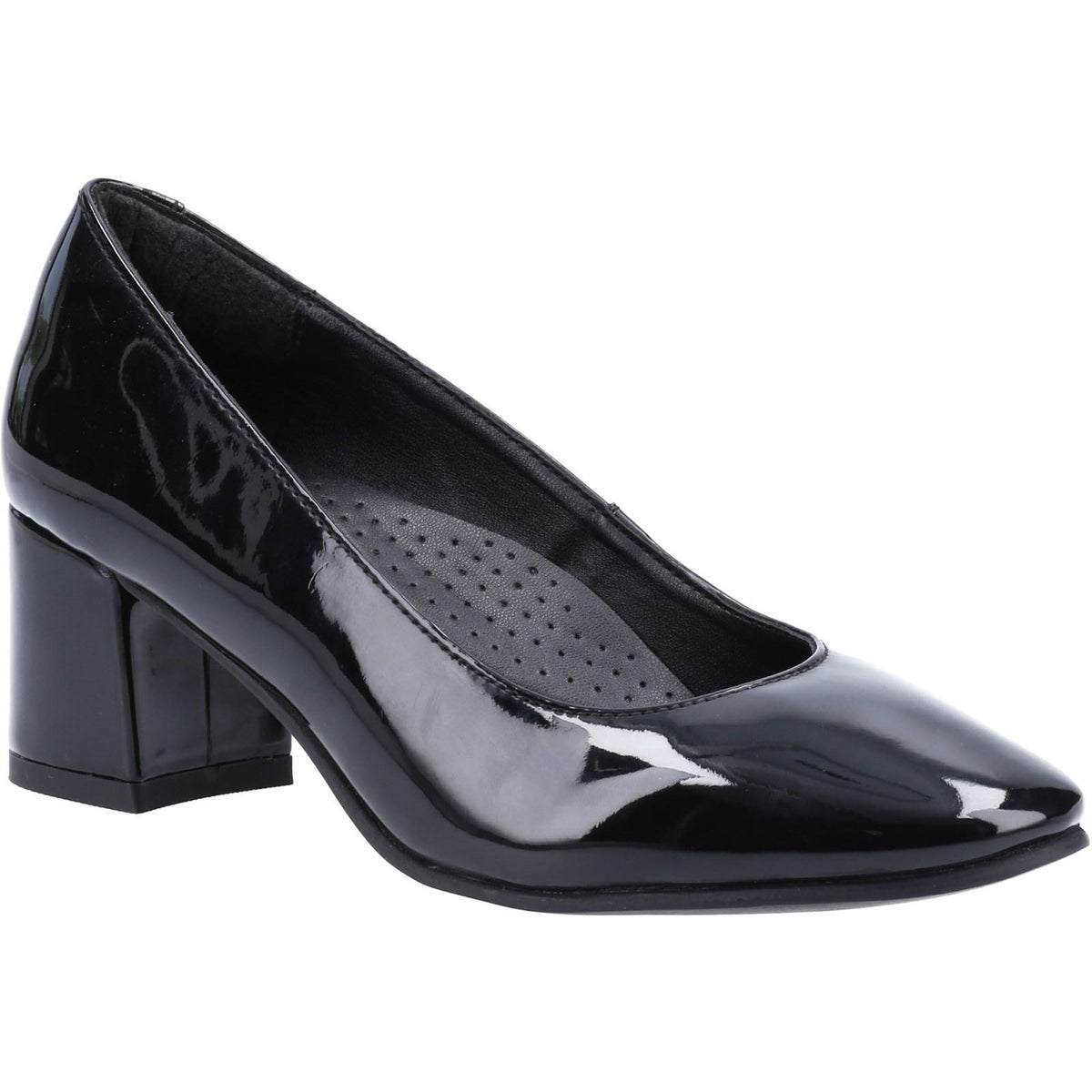 Hush Puppies Women's Anna Patent Court Shoes in Black
