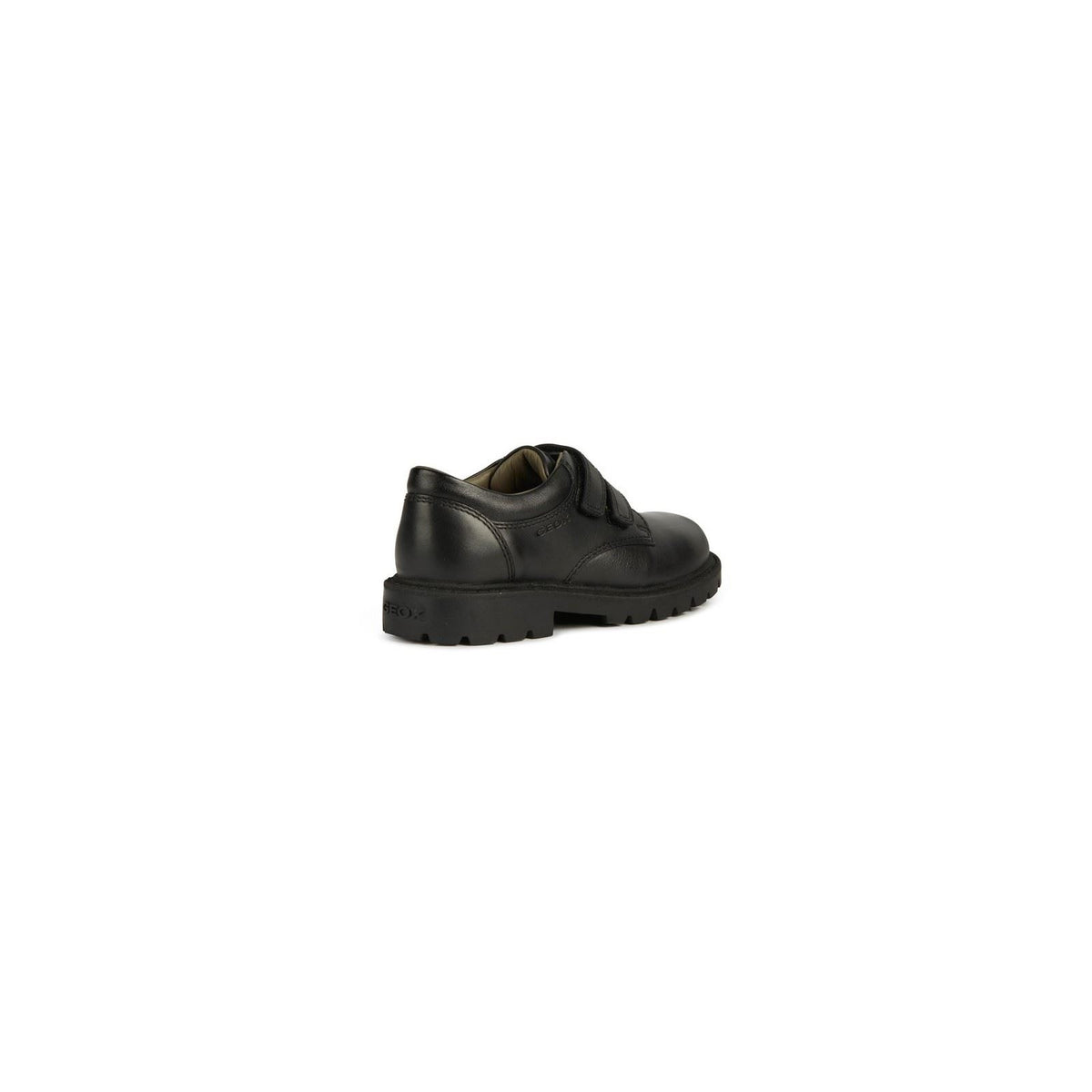 Geox Shaylax Leather Boy's Black Shoes